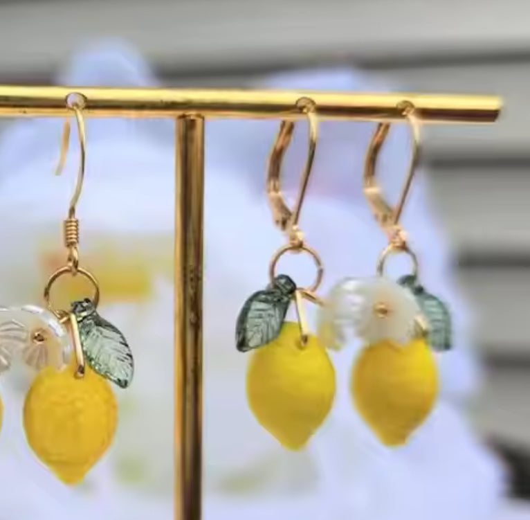 Small lemon earrings