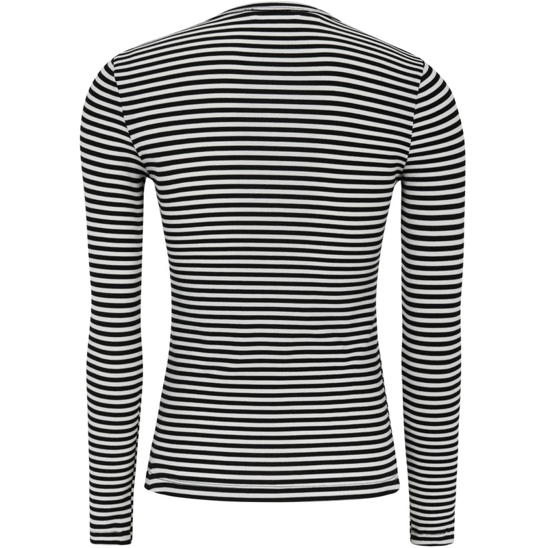 Soft Rebels Fenja Stripe top (Black stripe)