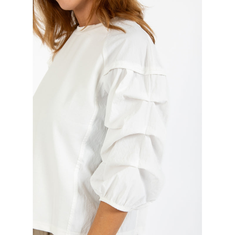 Coster Copenhagen Puff sleeve top (white)