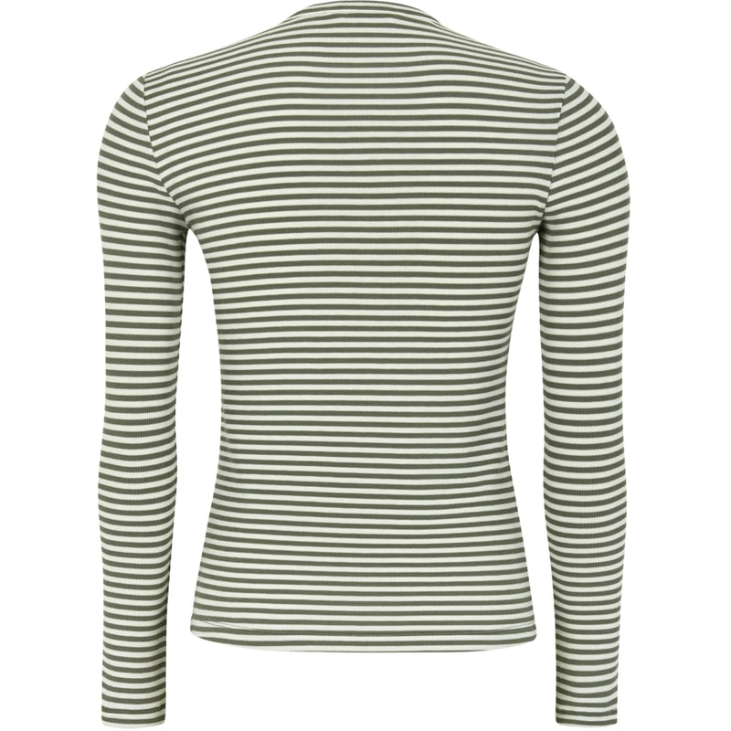 Soft Rebels Fenja Stripe top (Khaki stripe)