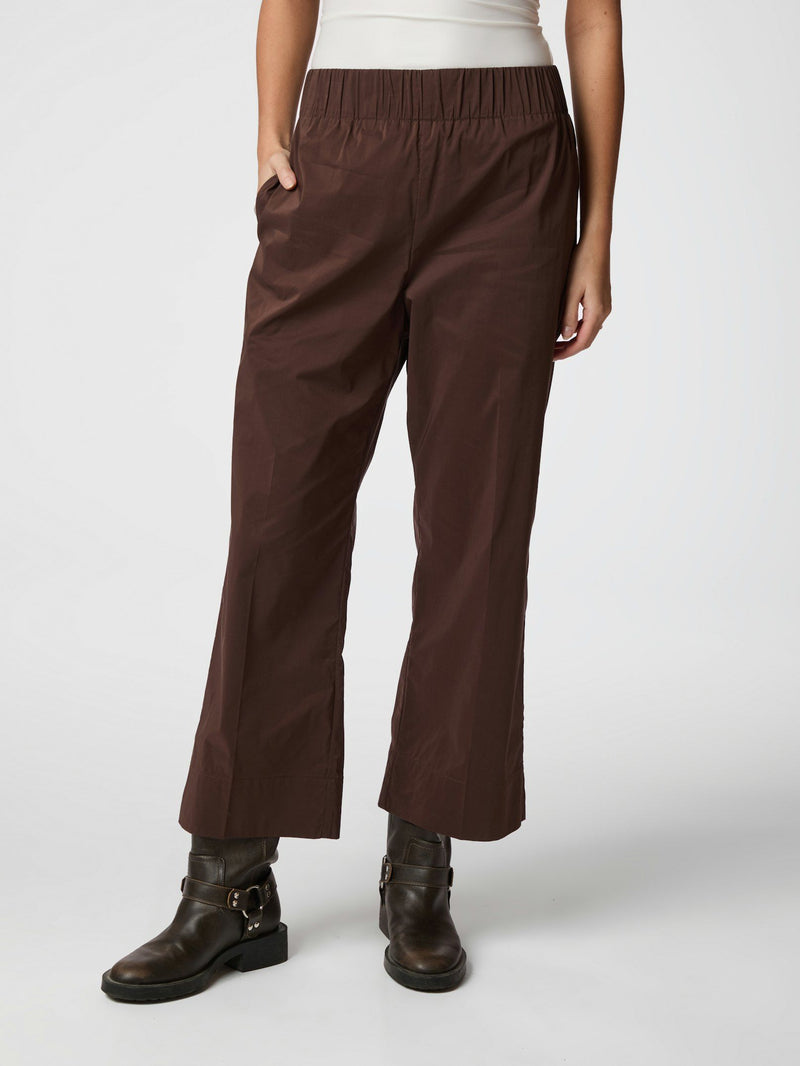 Yana Poplin Pants - Brown