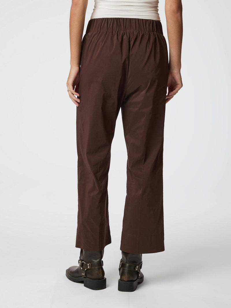 Yana Poplin Pants - Brown