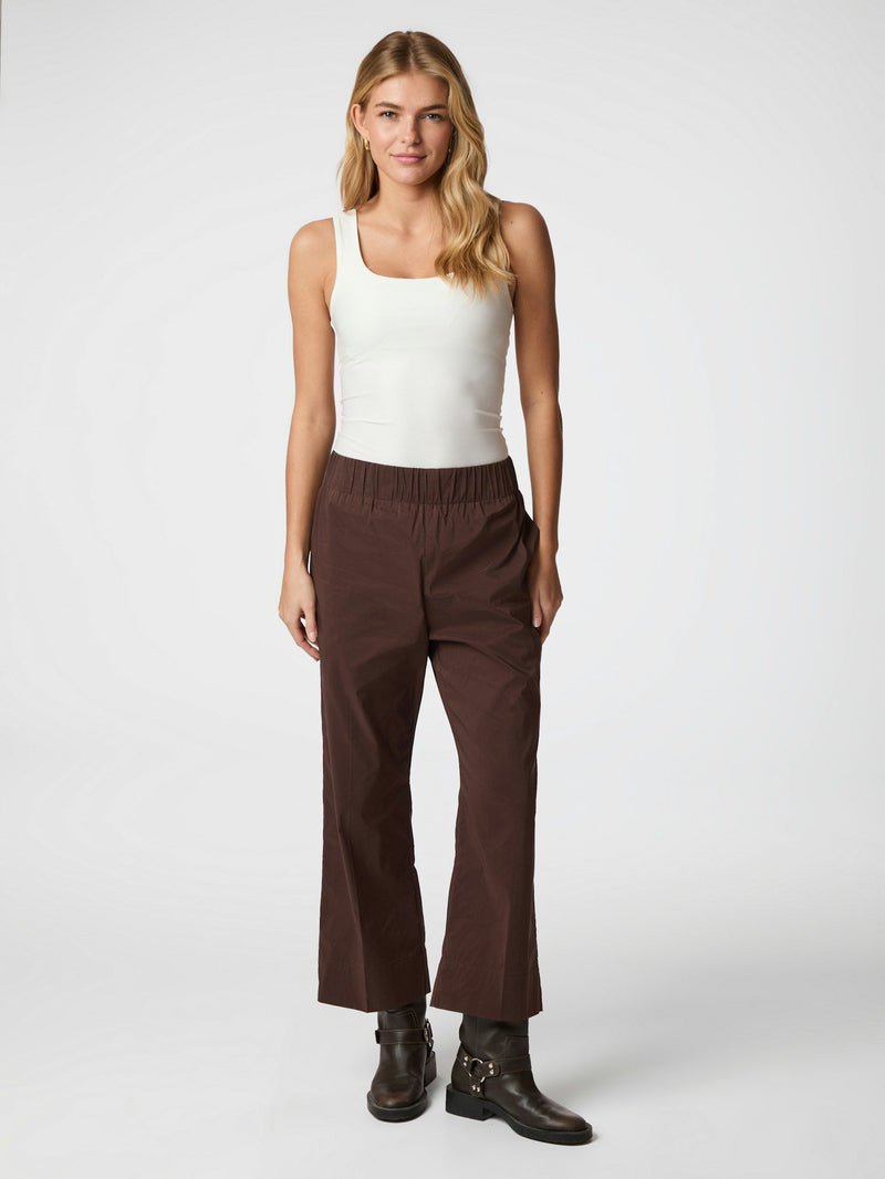 Yana Poplin Pants - Brown