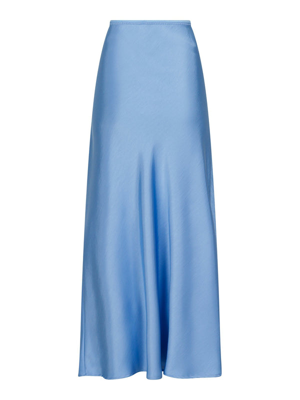 Neo Noir Vicky Heavy Sateen Skirt (Dusty blue)