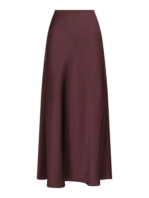 Neo Noir Vicky Heavy Sateen Skirt (Burgundy)