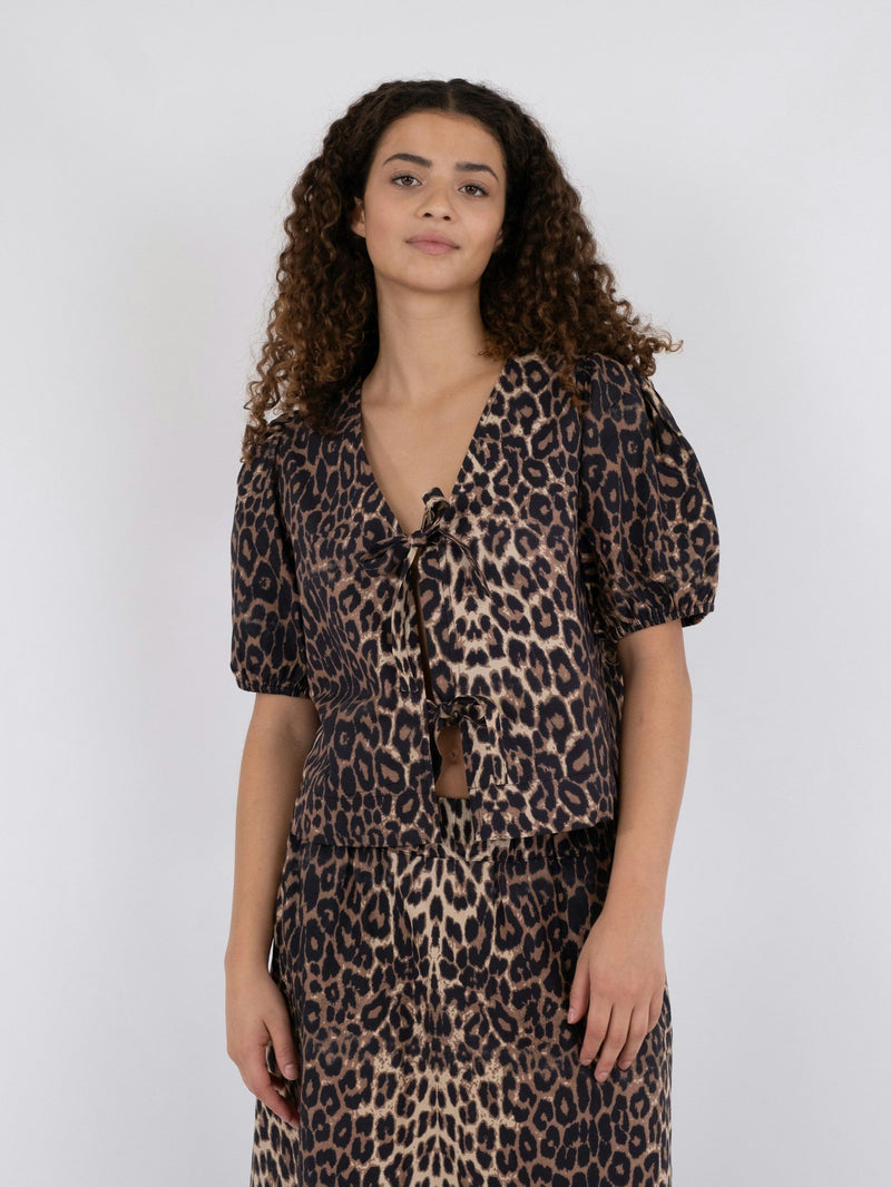 Neo Noir Bianca leopard blouse