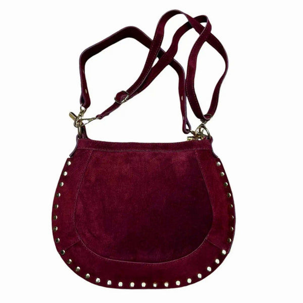 Bordeaux Studded Handbag (burgundy)