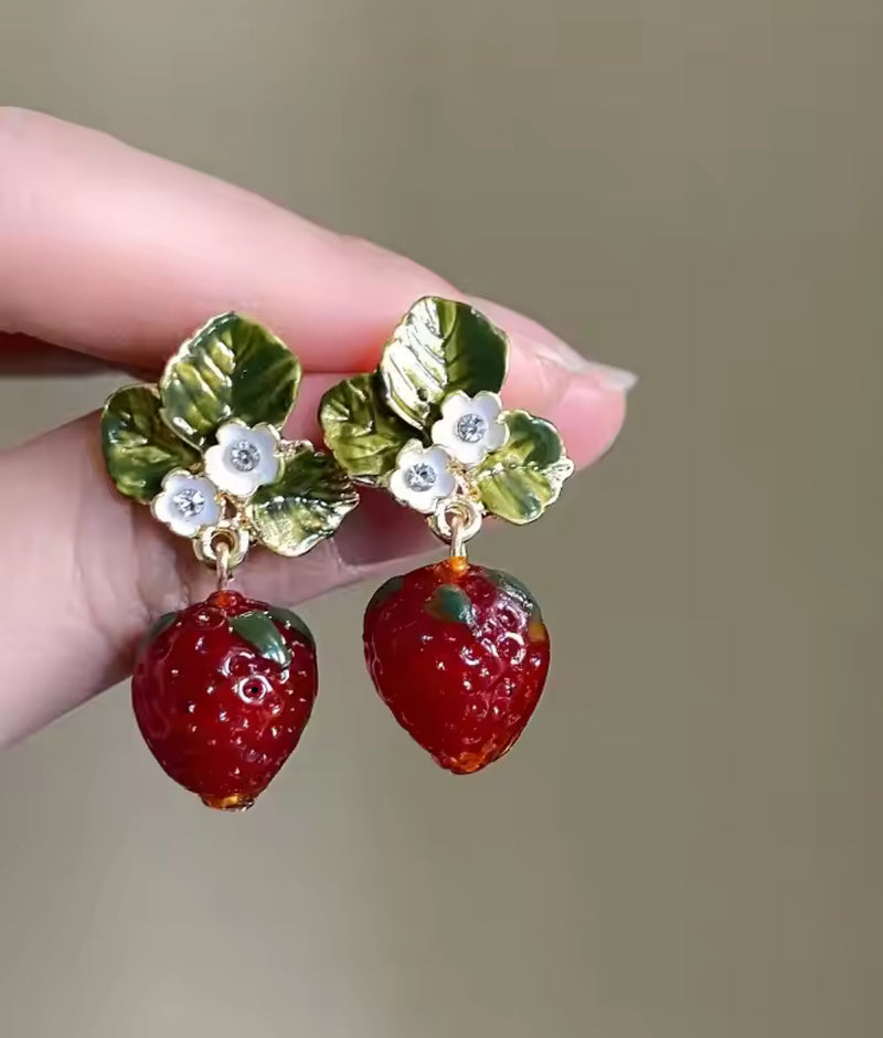 Small Strawberry earrings