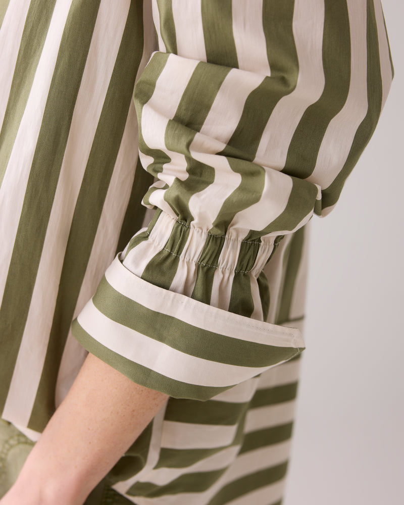 Summum Woman Striped Shirt (Khaki stripe)