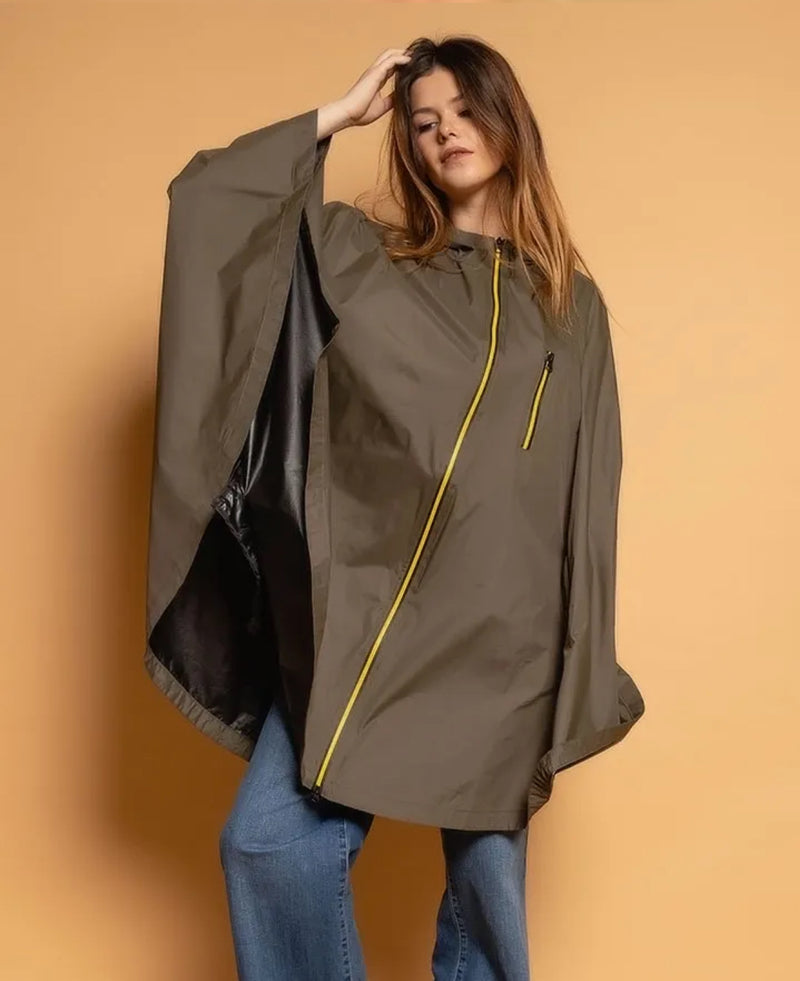 Rain poncho : Full Zip (khaki or navy)