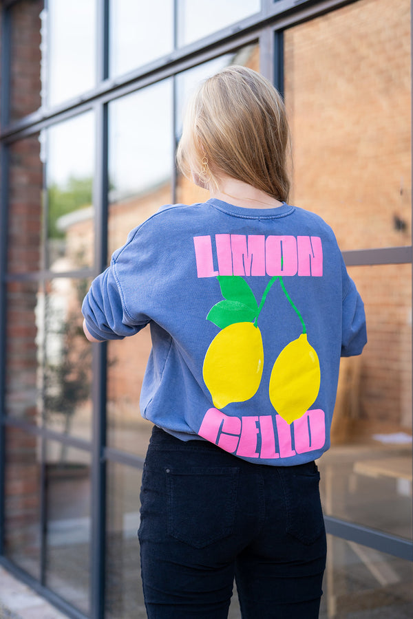 Lemons sweatshirt (denim blue)