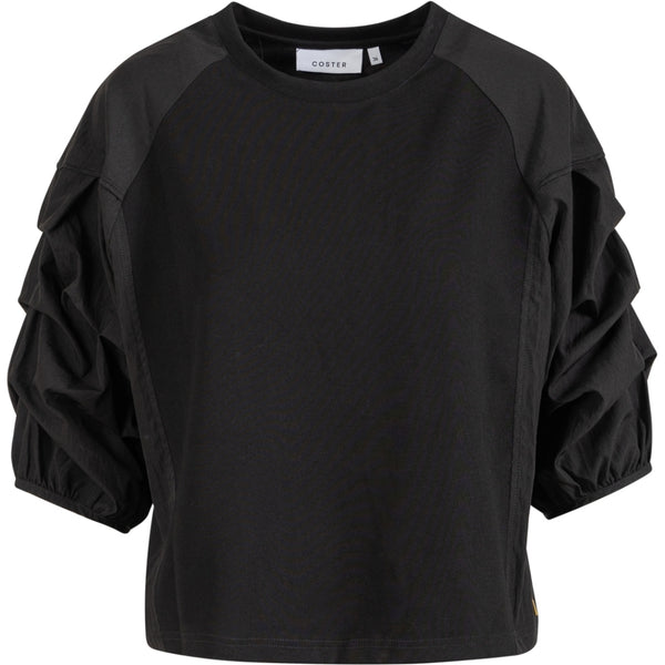 Coster Copenhagen Puff sleeve top (black)