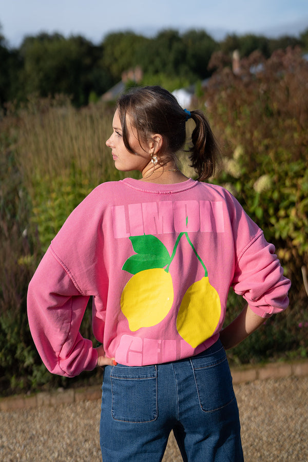 Lemons sweatshirt (pink)