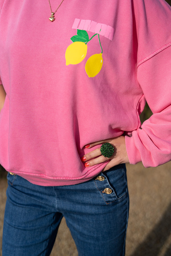 Lemons sweatshirt (pink)