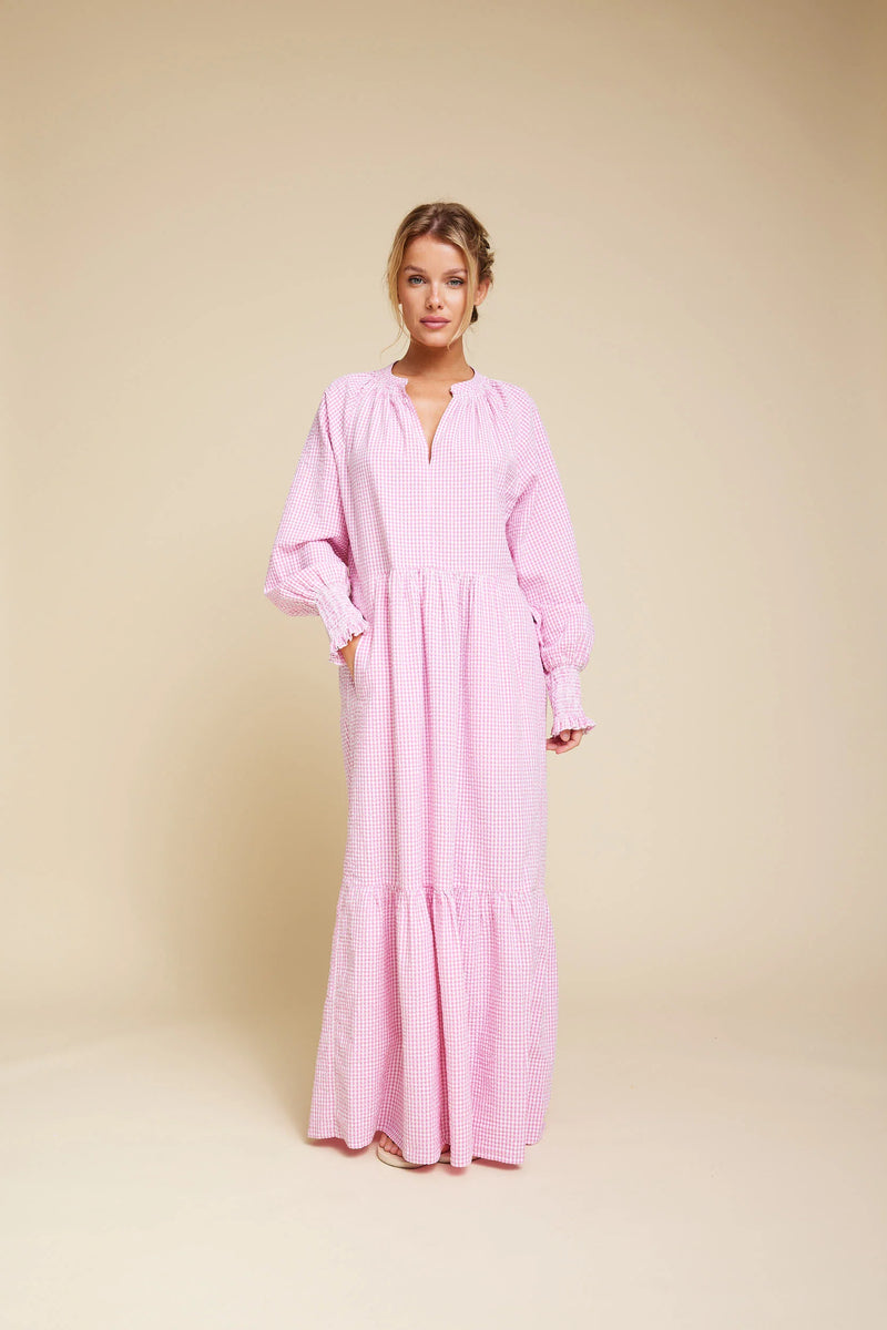 Line of Oslo Everyday Check Dress (Pink)