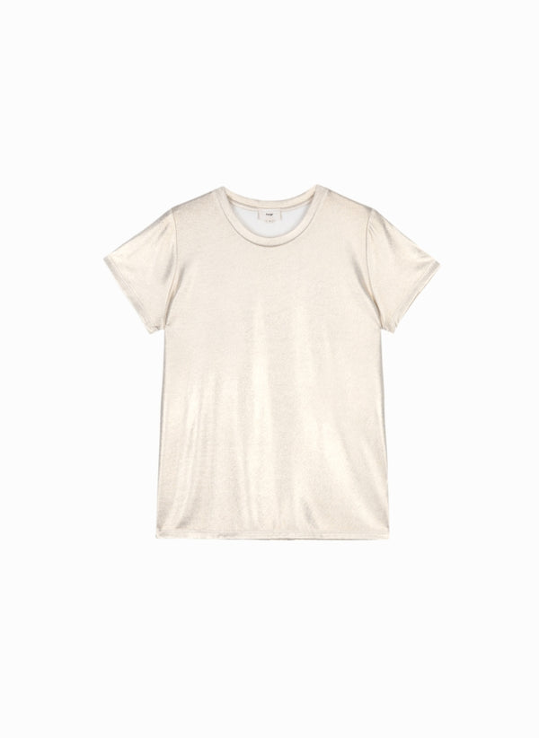 Frankie metallic Tee (ecru)