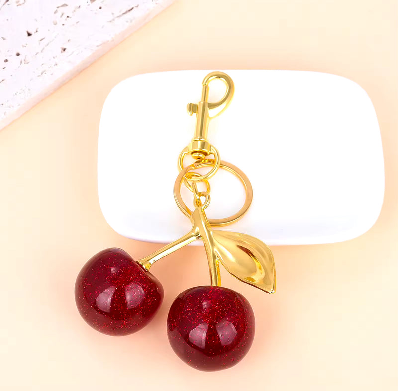 Chunky Cherry bag charm