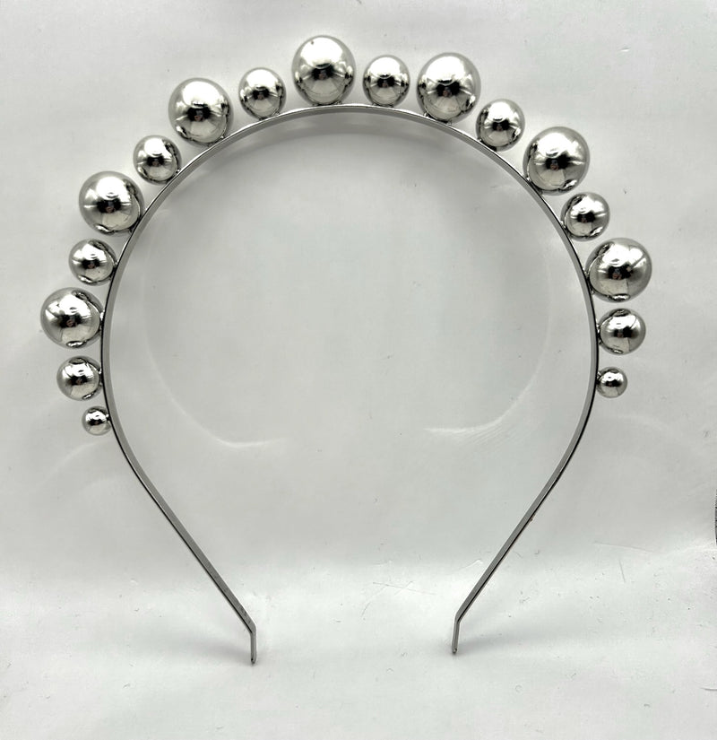 Silver bobble headband