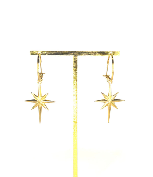 Bronze Star Drop Earrings