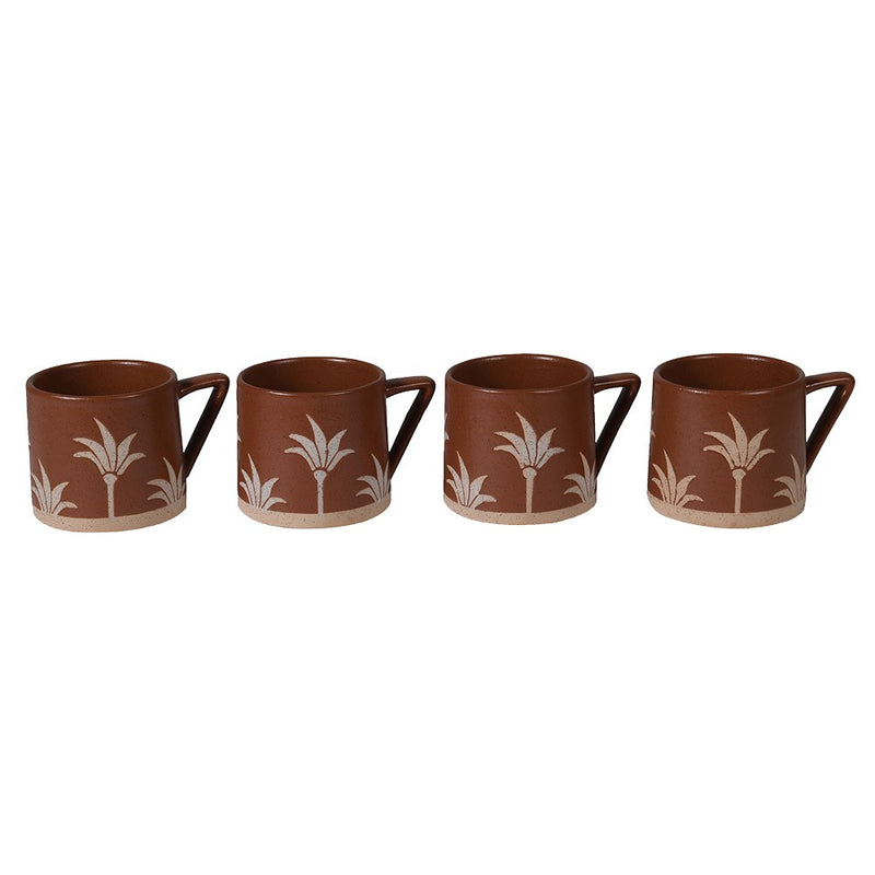 Brown palm print mug