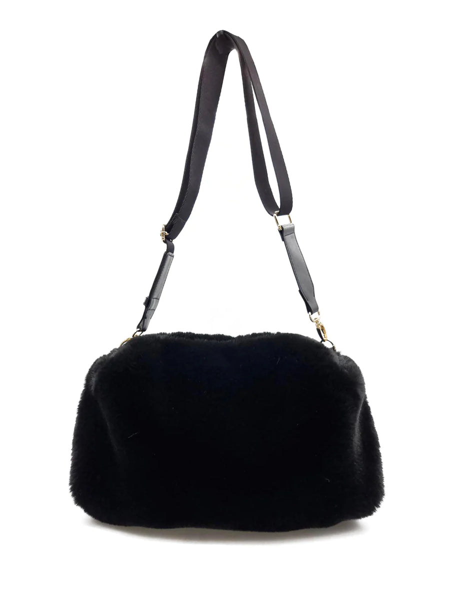 Nooki Faux Fur Shoulder Bag Black