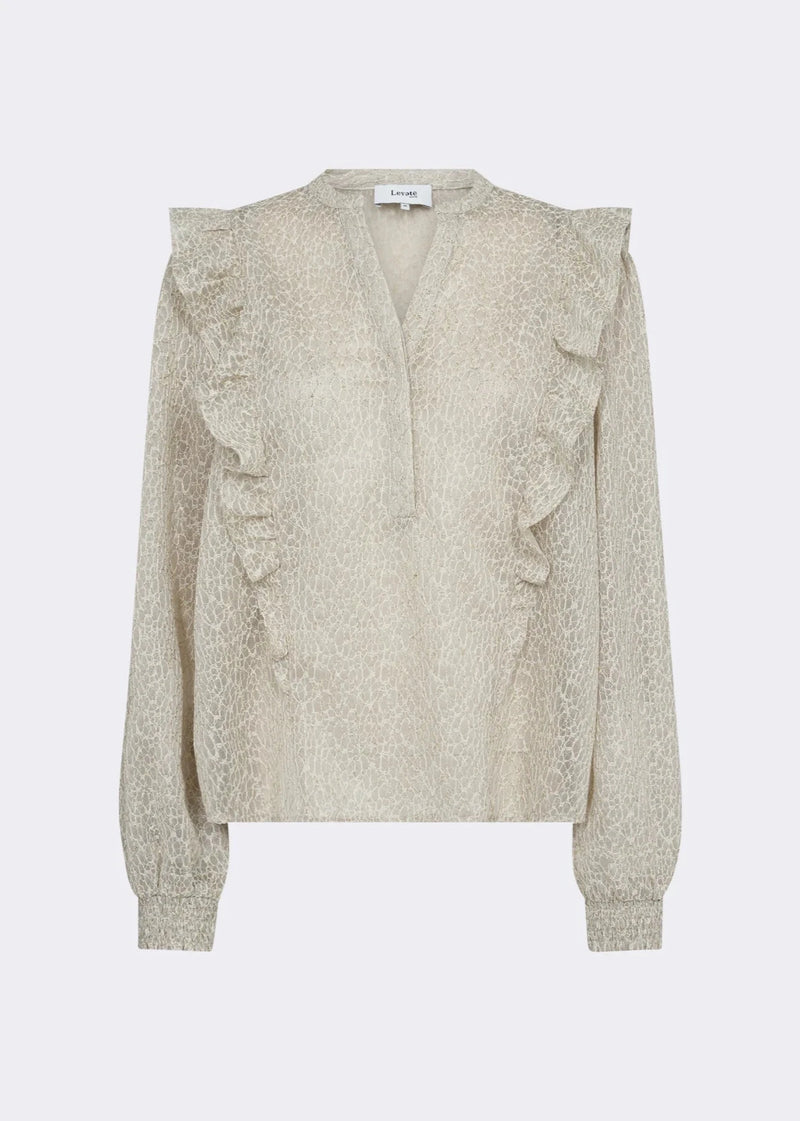 Levete Room Jerrie blouse shimmery cream blouse