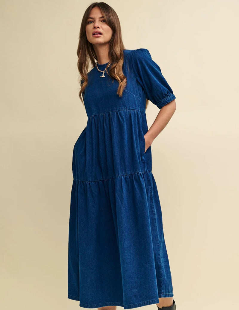 Nobody's Child Rochelle Denim midi dress front