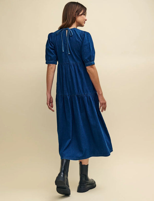 Nobody's Child Rochelle Denim midi dress back