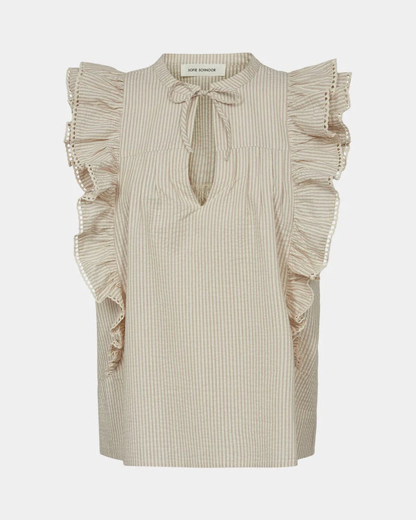 Sofie Schnoor brown stripe top