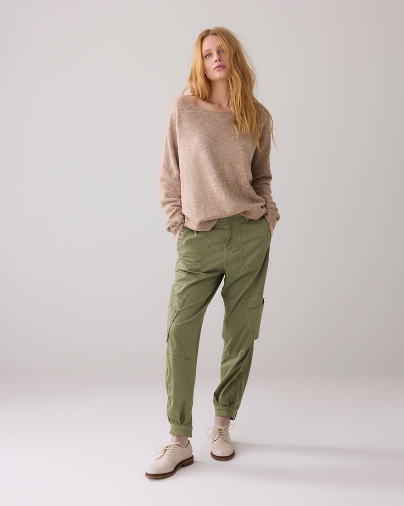 Summum Woman khaki cargo joggers