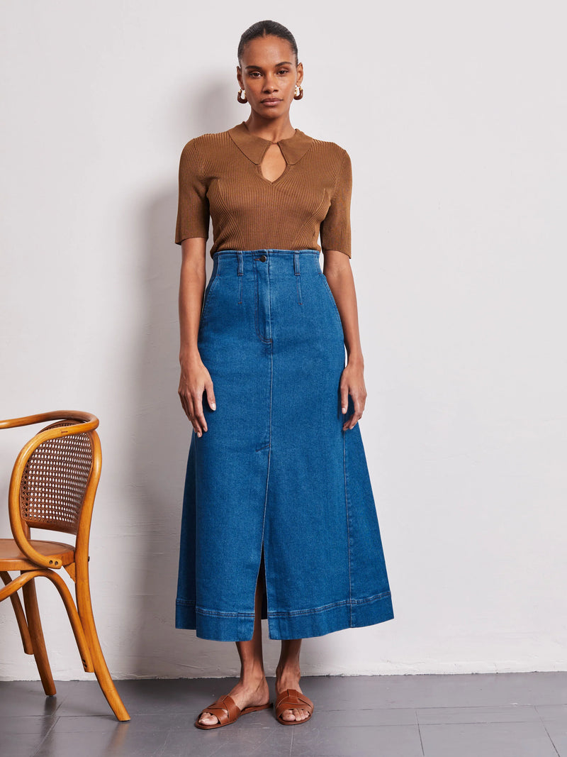 Vivere Dahlia denim skirt