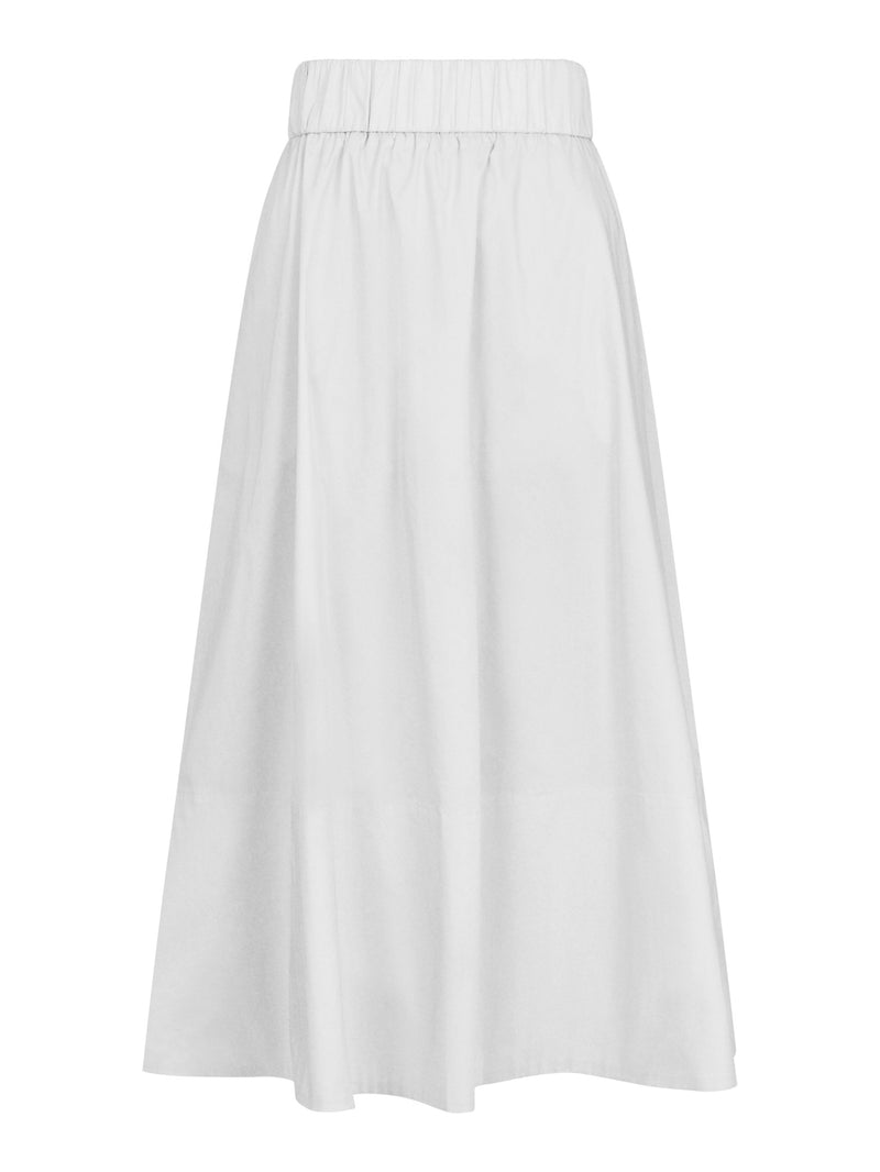 Yara Poplin Skirt - White