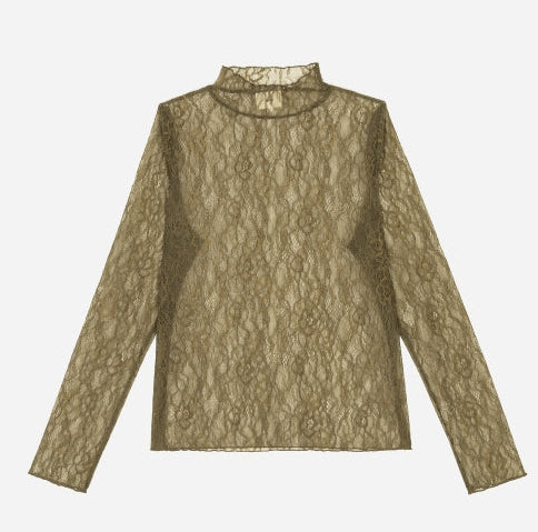 Daphne lace top (Khaki)