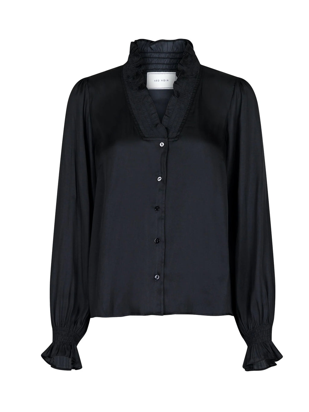 Neo Noir Brielle Satin Blouse (Black) – Sansom Reed