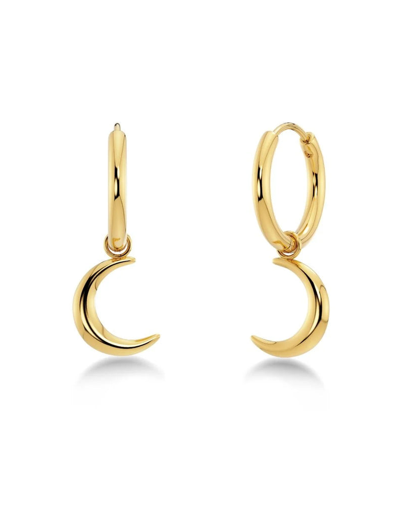 New Moon Hoops (Gold)