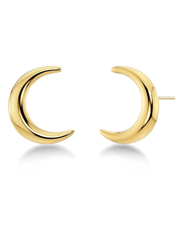 New Moon Studs (Large Gold)