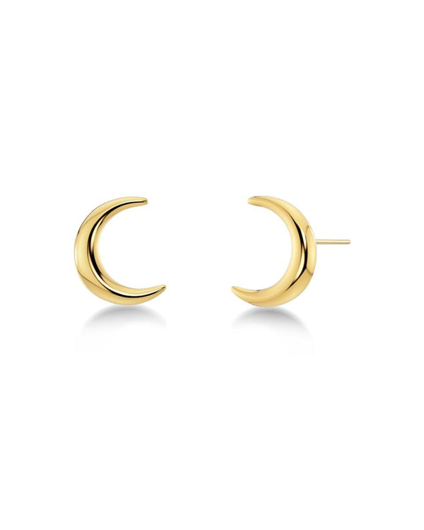 New Moon Studs (Small Gold)