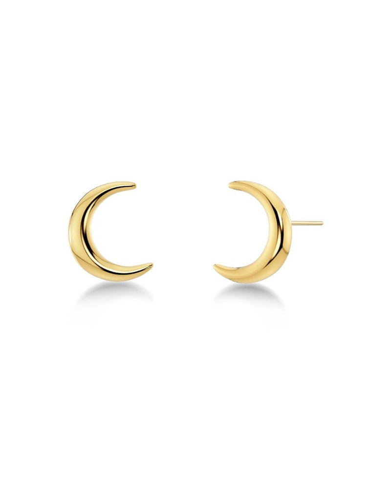 New Moon Studs (Small Gold)