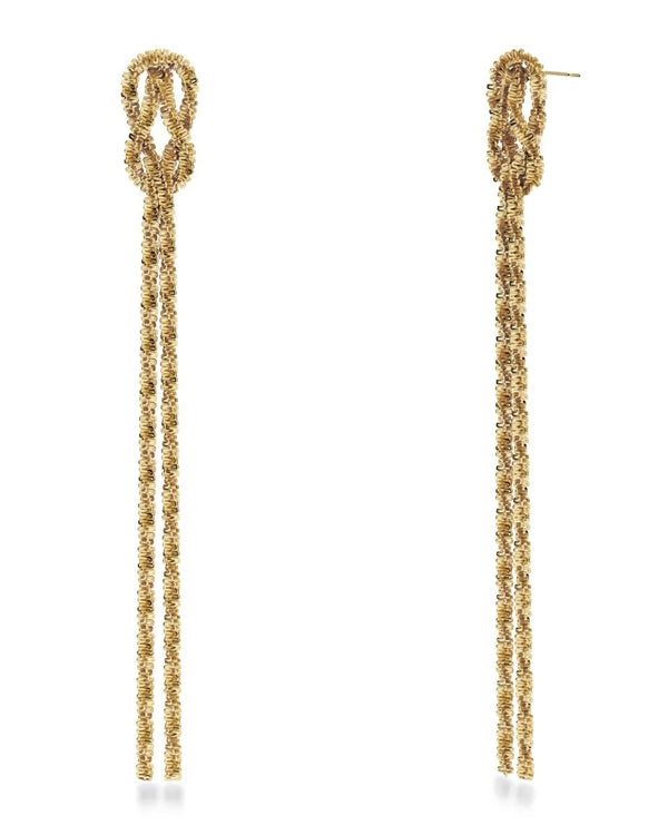 Tinsel Festive Earrings (Gold)