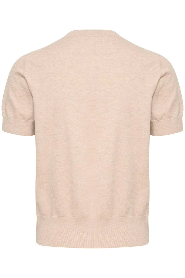 In Wear Short Sleeve Knit - Sand