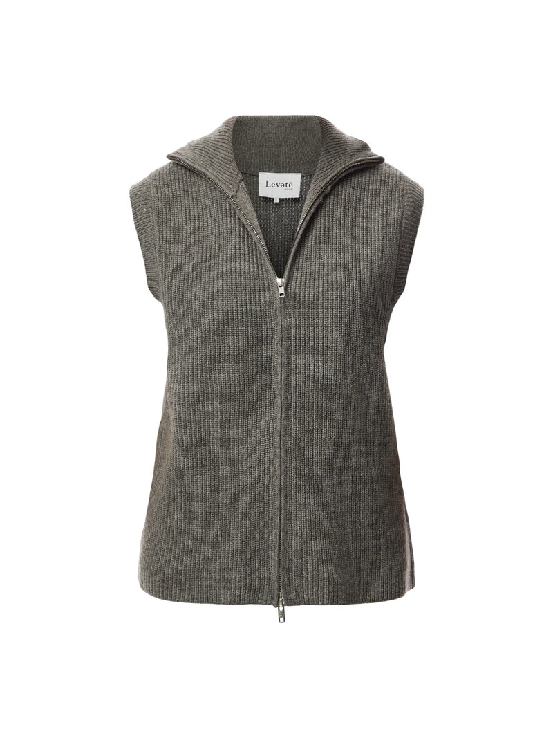 Levete Room Juliana knitted zip tank (grey)