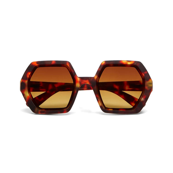 OKKIA Hexagonal Sunglasses in Tortoiseshell