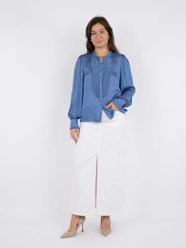 Neo Noir Zola Blouse Denim Blue