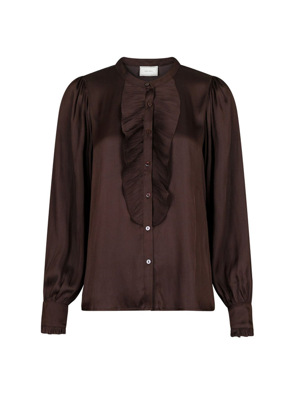 Neo Noir Zola Blouse Dark Brown