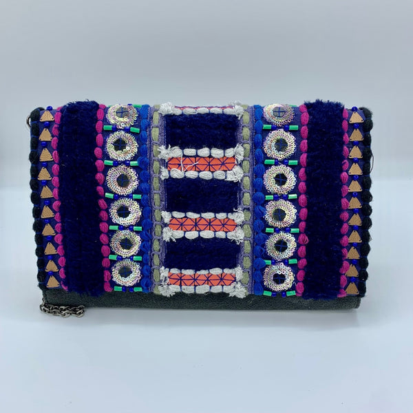 Bl-nk Flat Embroidered Clutch
